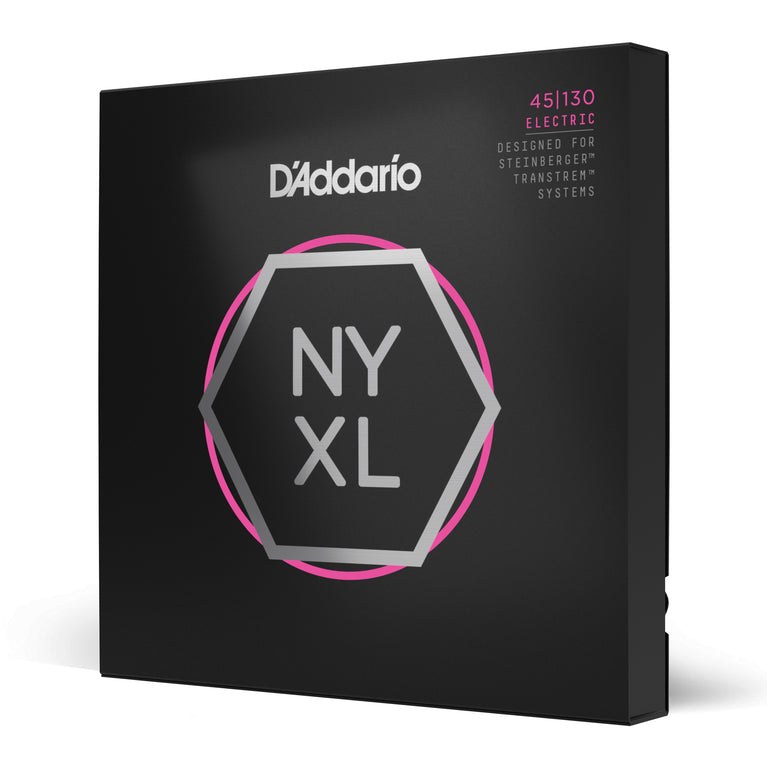 D'Addario NYXL Nickel Wound Double Ball-End 45-130 5-String Bass Guitar Strings, Long Scale [NYXLS45130]