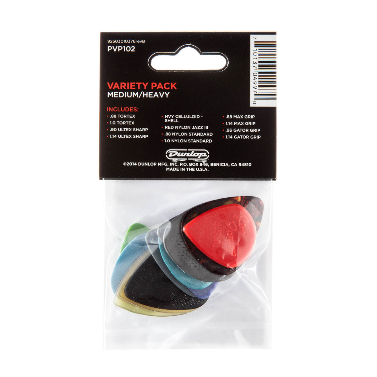 Jim Dunlop Medium-Heavy Plectrum Variety Pack, 12-Picks - Strings Direct