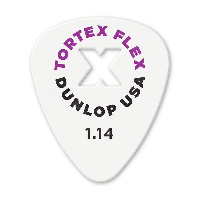 Jim Dunlop TORTEX FLEX X 1.14mm Guitar Plectrum, 12-Pack