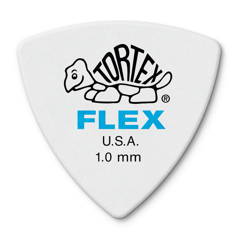 Jim Dunlop TORTEX FLEX Triangle 1mm Guitar Plectrum, 12-Pack