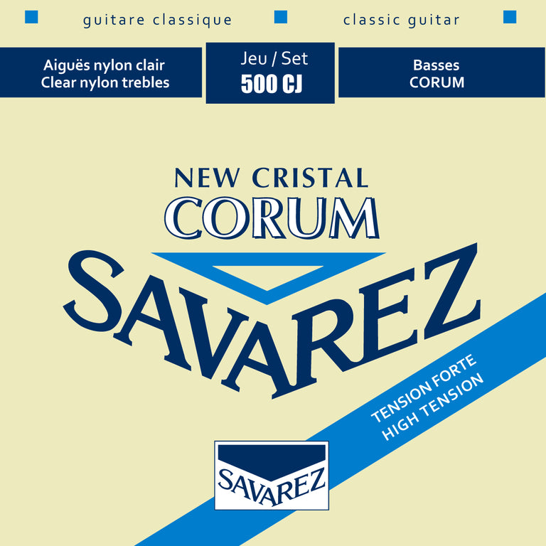 Savarez 500CJ New Cristal/Corum Classical Guitar Strings, High Tension