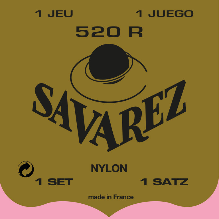 Savarez 520R Red Card Classical Guitar Strings, Normal Tension