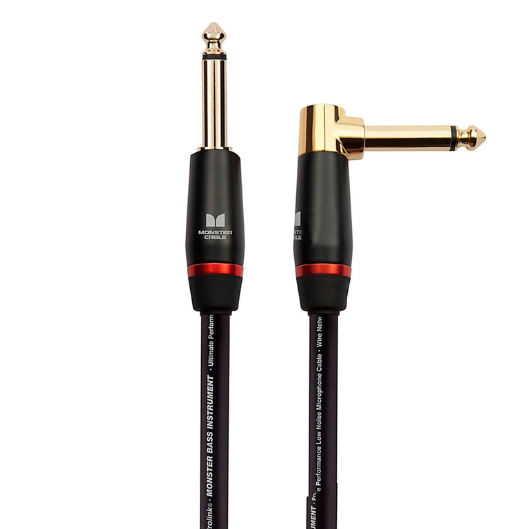 Monster BASS Bass Guitar Cable 21ft (6.4m), Straight-Angled