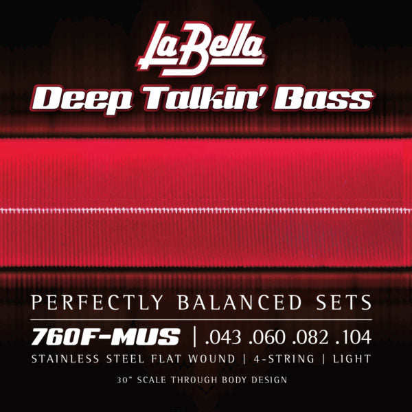 La Bella 760F-MUS Stainless Steel Flat wound 30