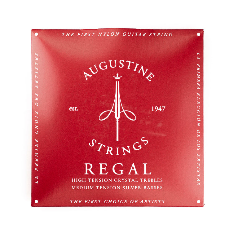 Augustine Regal/Red Classical Guitar Strings, Extra High Tension Trebles / Regular Basses
