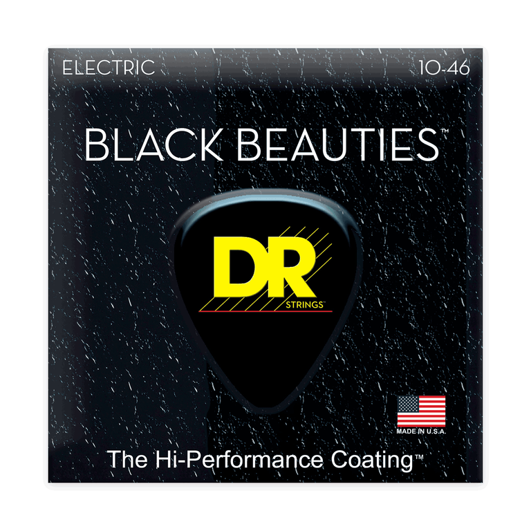 DR BLACK BEAUTIES Nickel 10-46 Electric Guitar Strings, Medium