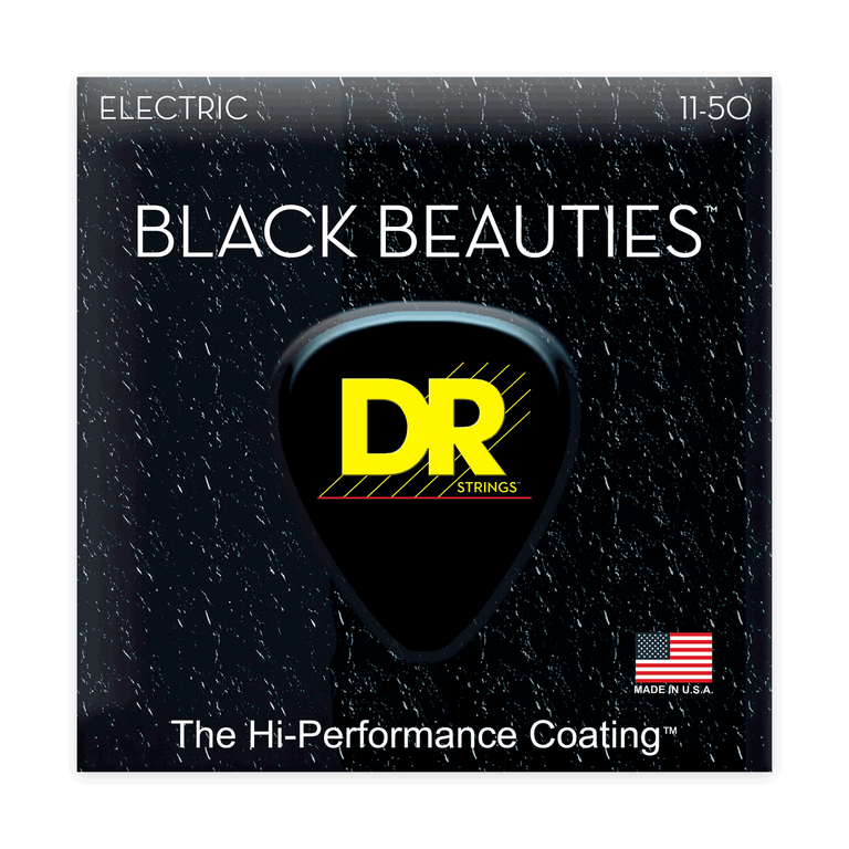 DR BLACK BEAUTIES Nickel 11-50 Electric Guitar Strings, Heavy