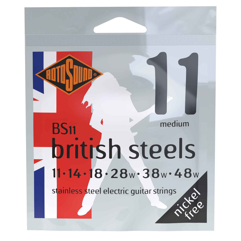 Rotosound BS11 British Steels Stainless Steel 11-48 Electric Guitar Strings