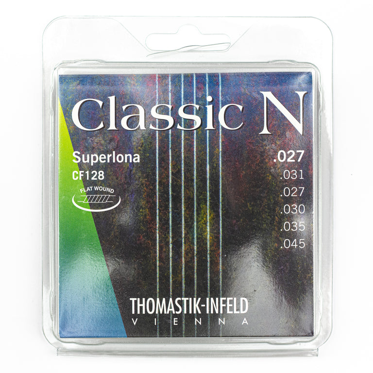 Thomastik-Infeld CF128 Chrome Flat Wound Classical Guitar Strings, Light Tension