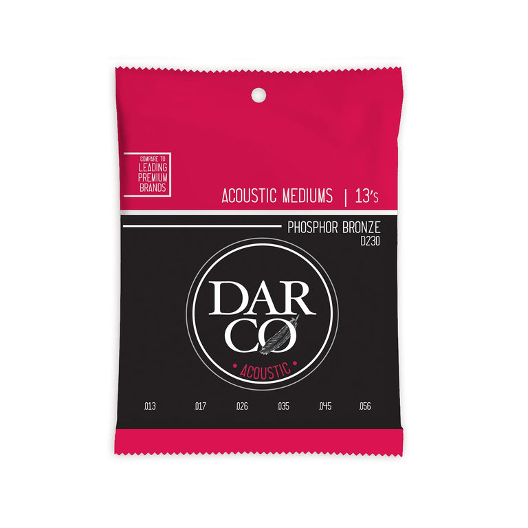 Darco Phosphor Bronze 13-56 Acoustic Guitar Strings, Medium
