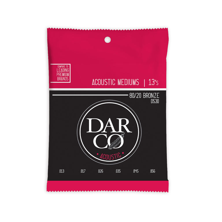 Darco 80/20 Bronze 13-56 Acoustic Guitar Strings, Medium
