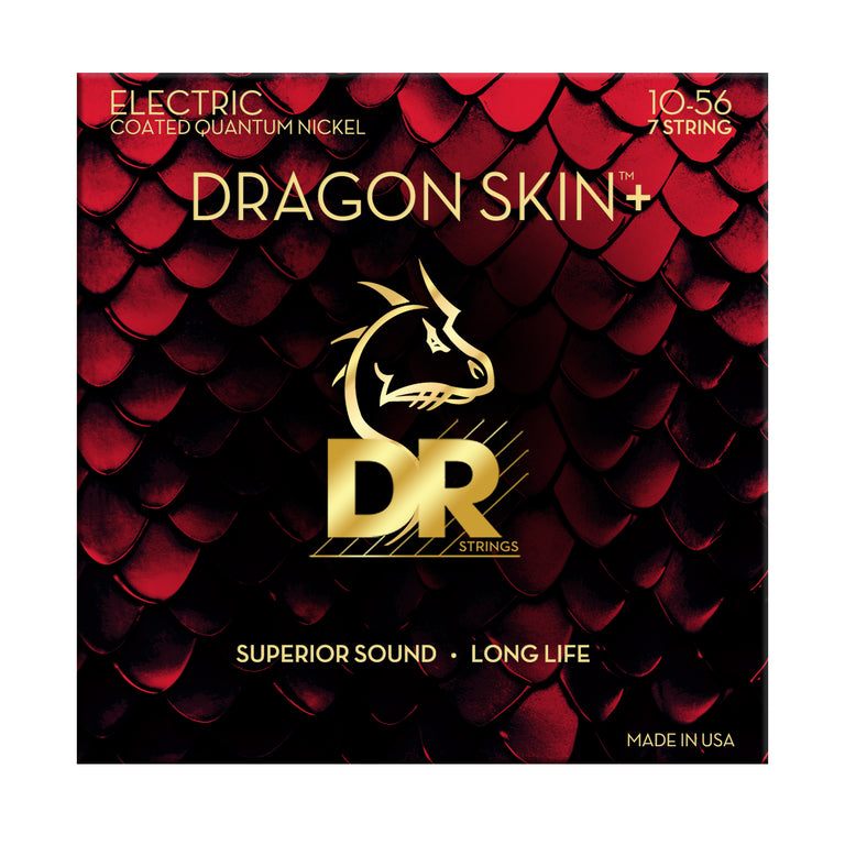 DR DRAGON SKIN+ Coated Nickel 10-56 7-String Electric Guitar Strings