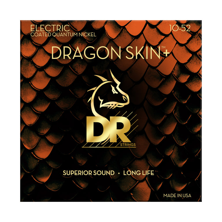 DR DRAGON SKIN+ Coated Nickel 10-52 Electric Guitar Strings