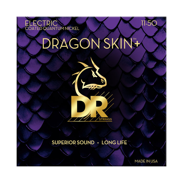 DR DRAGON SKIN+ Coated Nickel 11-50 Electric Guitar Strings