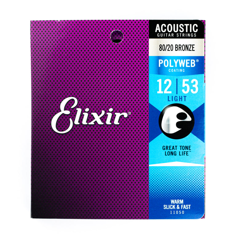 Elixir Polyweb 80/20 Bronze 12-53 Acoustic Guitar Strings [11050]