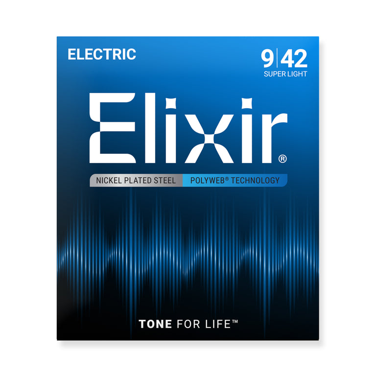 Elixir Polyweb Nickel Wound 9-42 Electric Guitar Strings [12000]