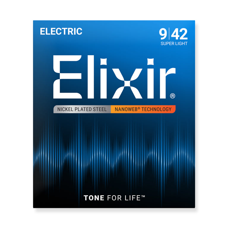 Elixir Nanoweb Nickel Wound 9-42 Electric Guitar Strings [12002]