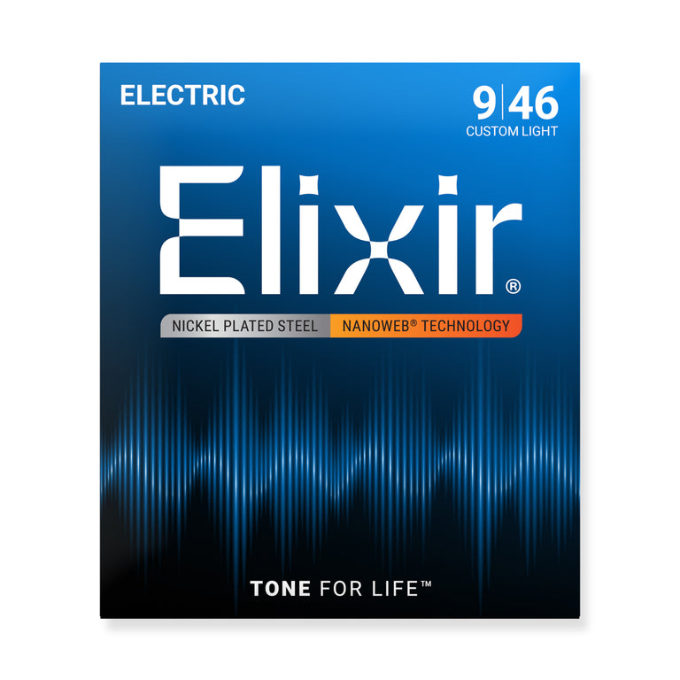 Elixir Nanoweb Nickel Wound 9-46 Electric Guitar Strings [12027]