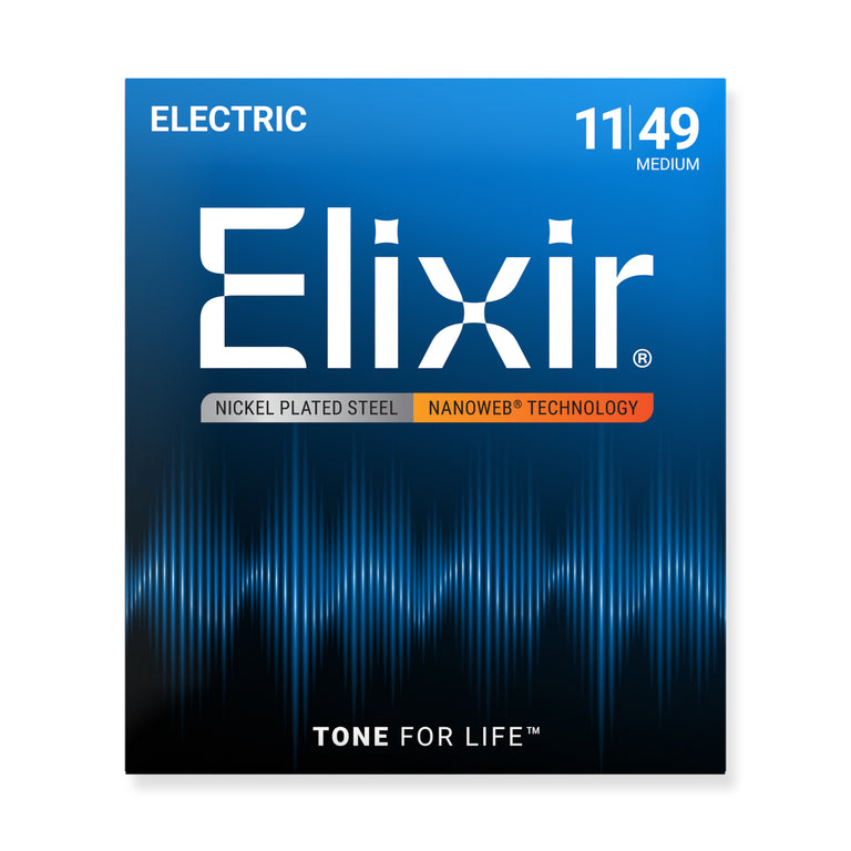 Elixir Nanoweb Nickel Wound 11-49 Electric Guitar Strings [12102]