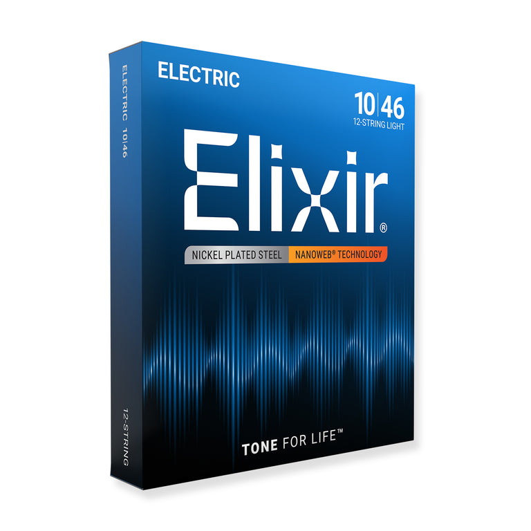 Elixir Nanoweb Nickel Wound 12-String 10-46 Electric Guitar Strings [12450]