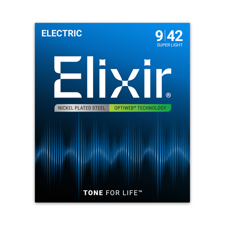 Elixir Optiweb Nickel Wound 9-42 Electric Guitar Strings [19002]