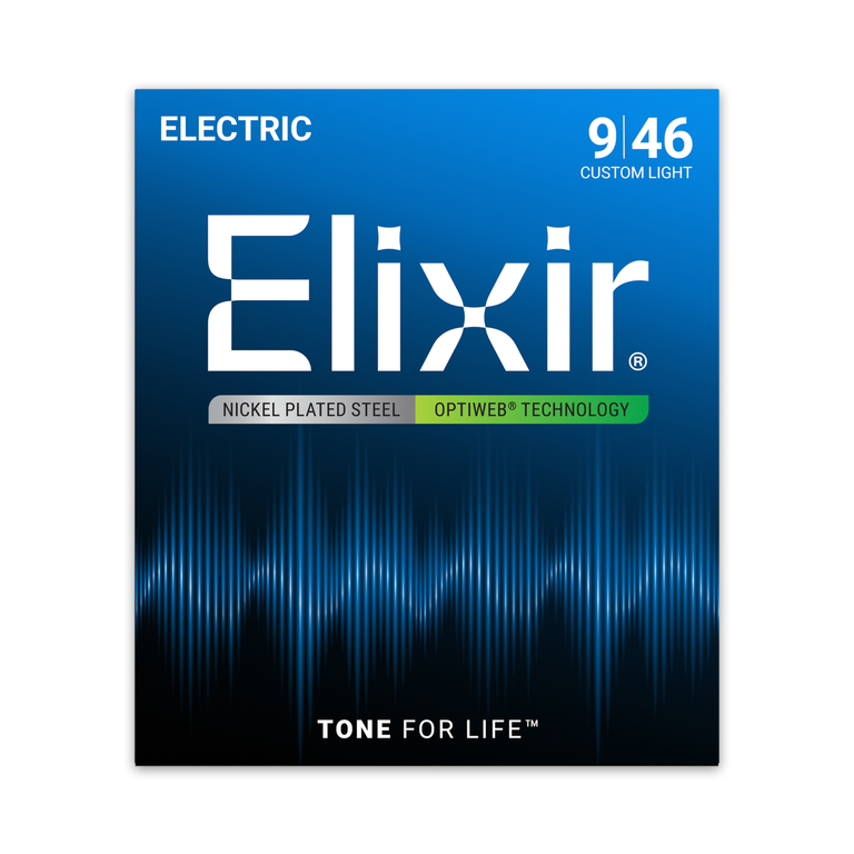 Elixir Optiweb Nickel Wound 9-46 Electric Guitar Strings [19027]