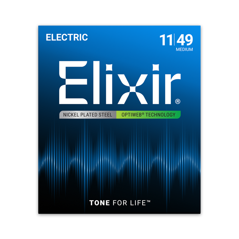 Elixir Optiweb Nickel Wound 11-49 Electric Guitar Strings [19102]