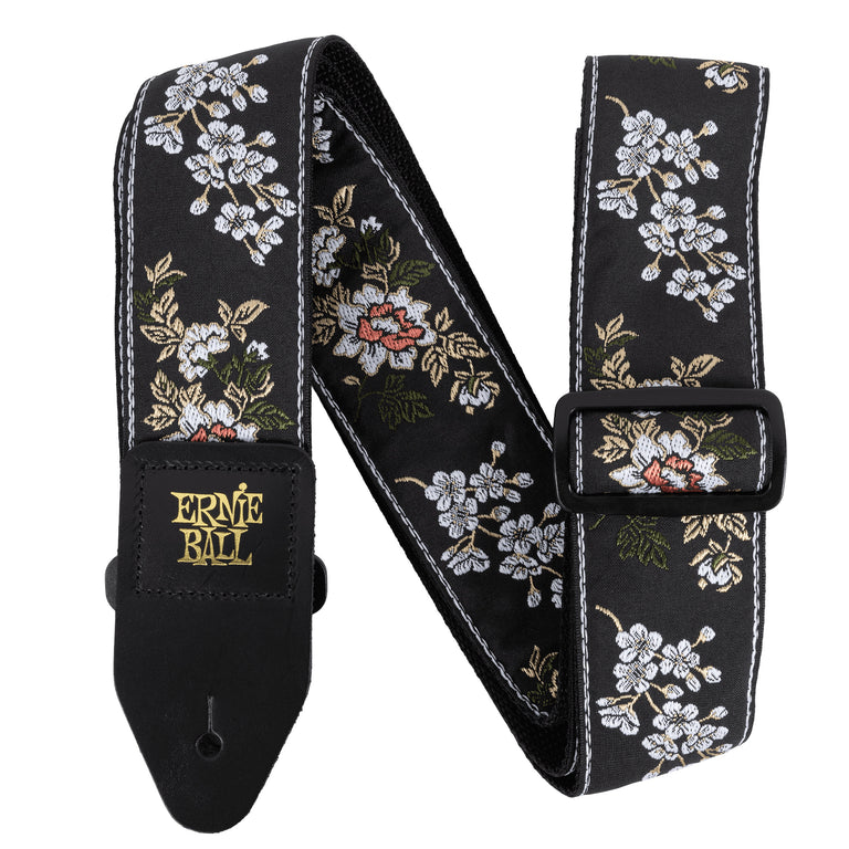 Ernie Ball White Blossom Jacquard Guitar Strap