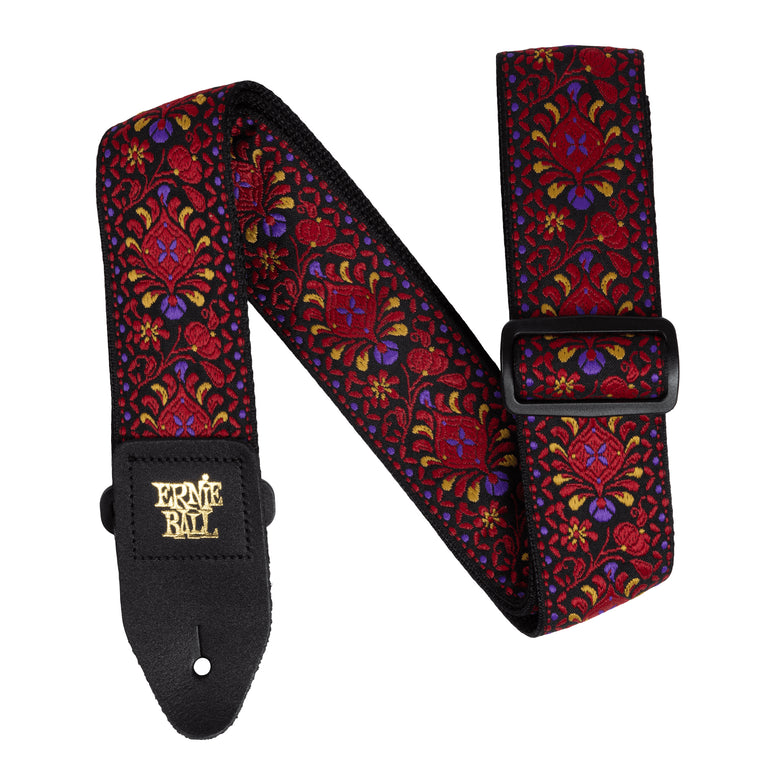 Ernie Ball Crimson Royal Bloom Jacquard Guitar Strap