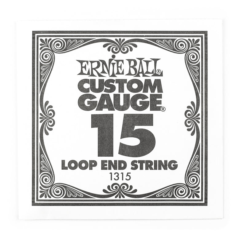 Ernie Ball Loop-End Plain Steel 15 (.015