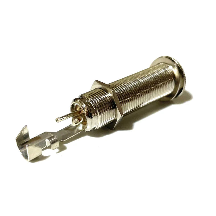 Switchcraft 152B Stereo Jack Socket, Long Threaded, Nickel