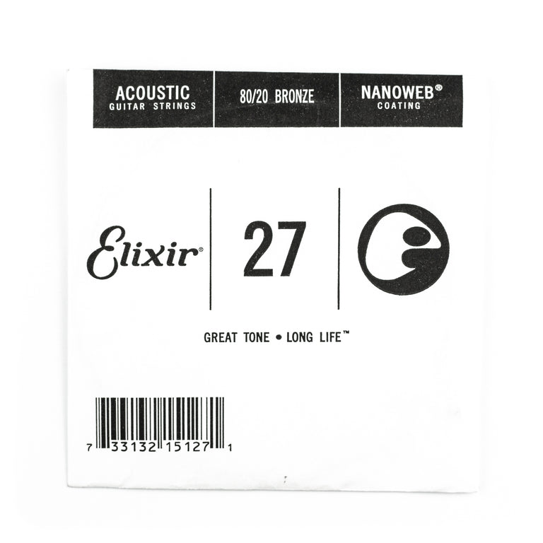 Shop Elixir NANOWEB Bronze Single Acoustic Guitar Strings Strings Direct