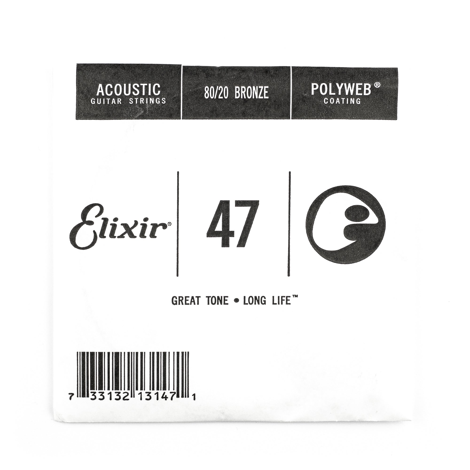 Elixir Polyweb 80/20 Bronze 47 (.047”) Acoustic Guitar Single String