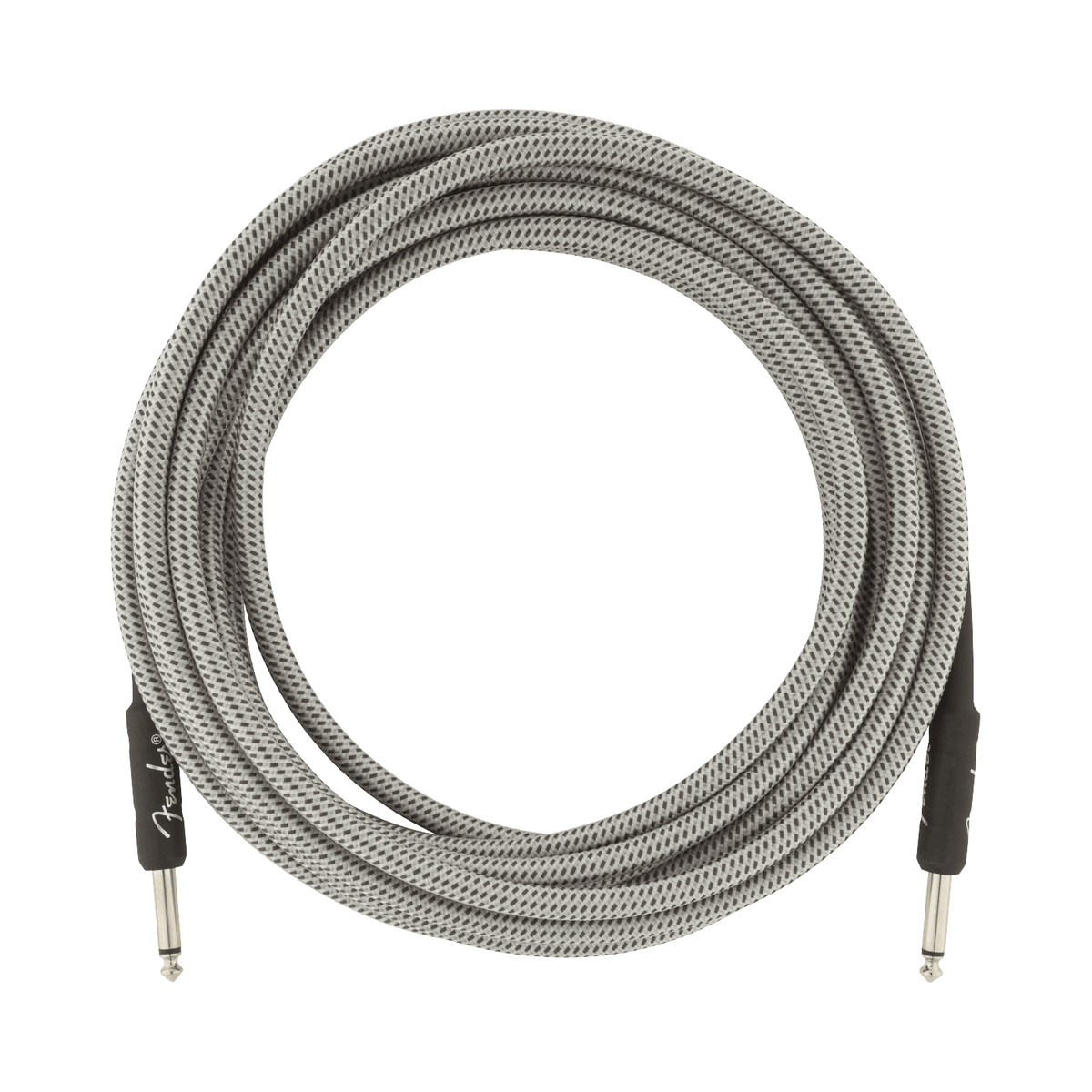 Fender Professional Series Instrument Cable, 18.6', White/Silver Tweed ...