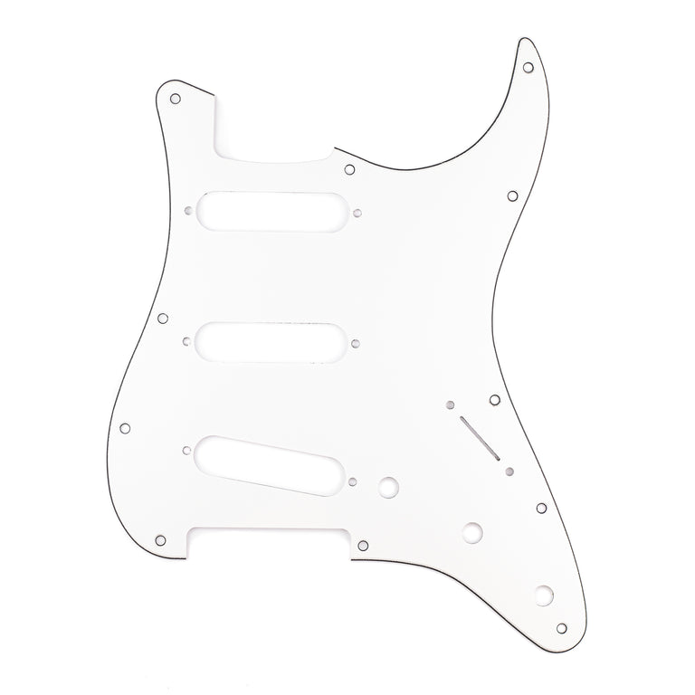 Fender Stratocaster Modern-Style Pickguard, 3-Ply White