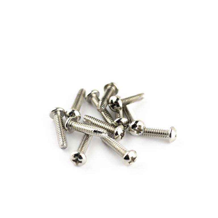Fender Pickup and Selector Switch Mounting Screws, Chrome, 12-Pack