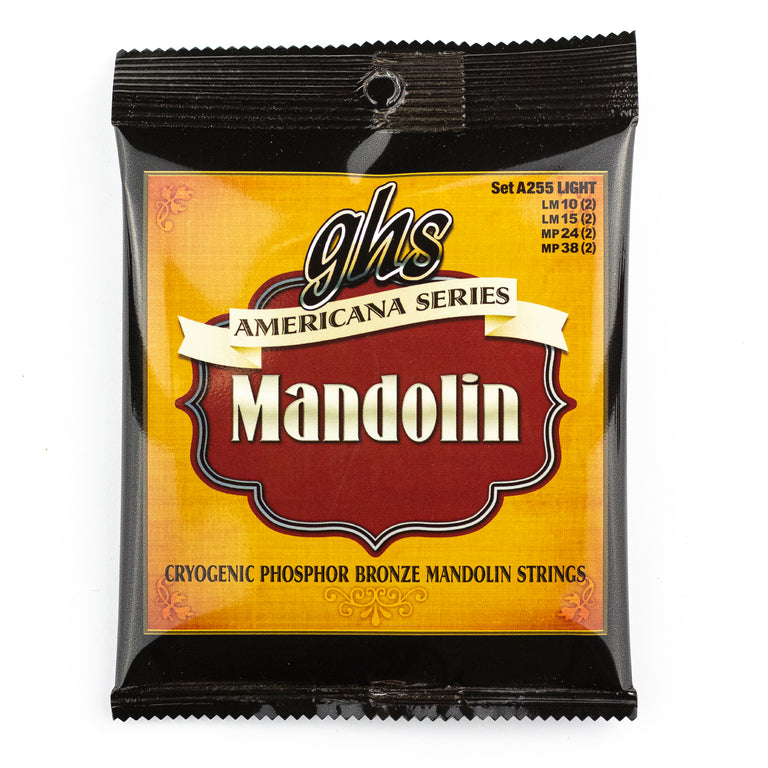 GHS Americana Phosphor Bronze Mandolin Strings, 10-38 Light, Loop End