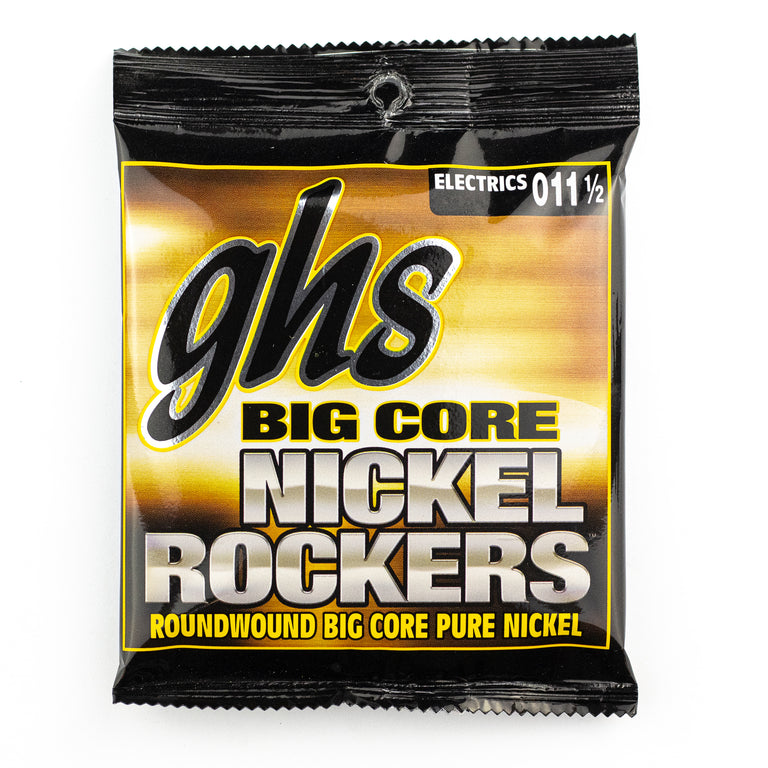GHS Big Core Nickel Rockers Pure Nickel 11.5-56 Electric Guitar Strings, Medium