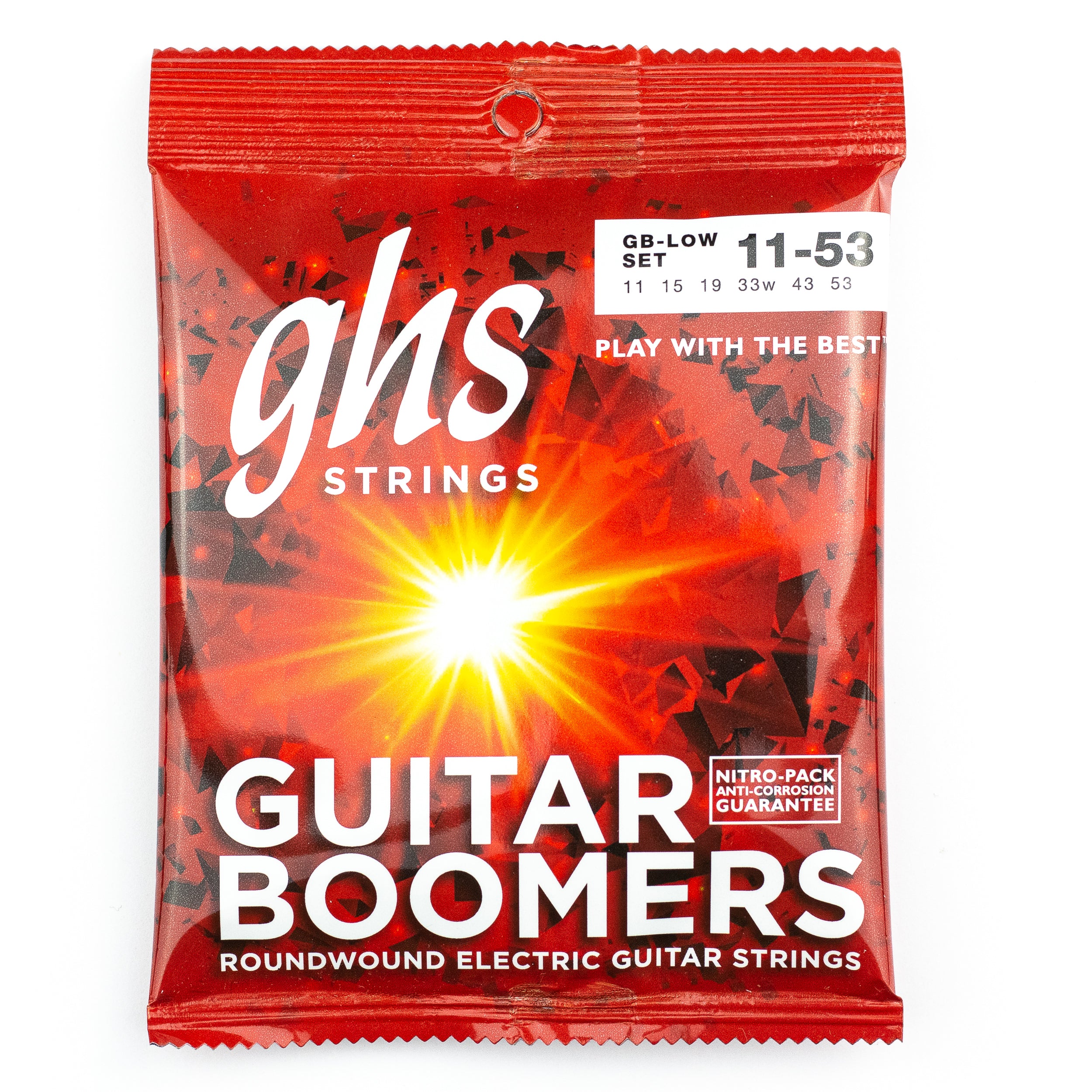 GHS Boomers Dynamite Nickel Alloy 11-53 Electric Guitar Strings, Low Tune