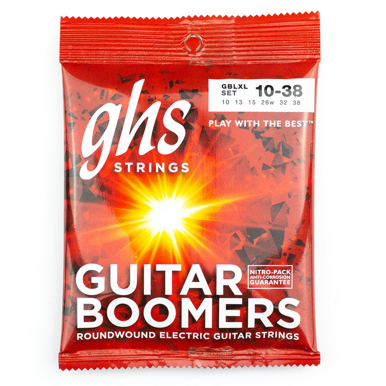GHS Boomers Dynamite Nickel Alloy 10-38 Electric Guitar Strings, Light Extra