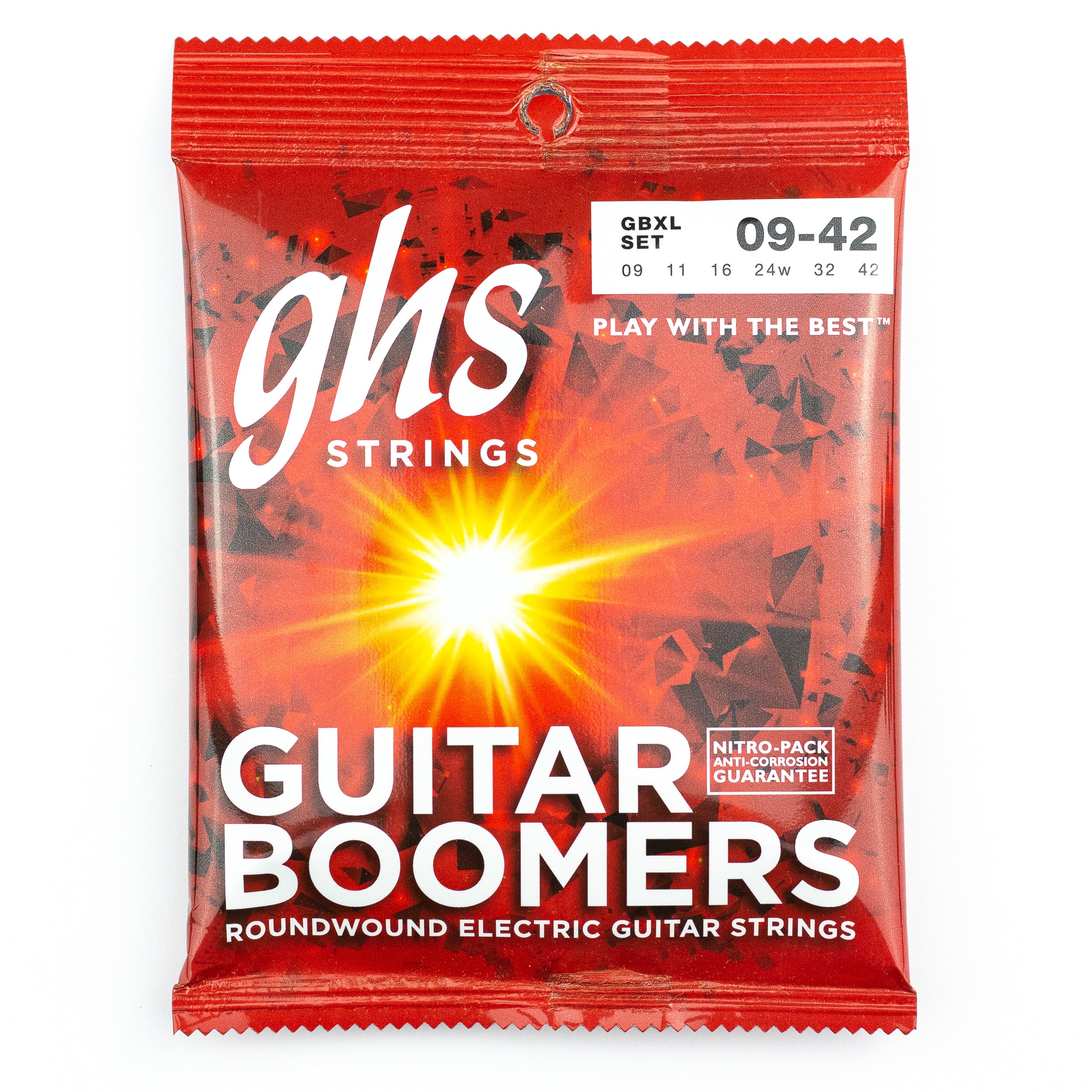 GHS Boomers Dynamite Nickel Alloy 9-42 Electric Guitar Strings, Extra Light