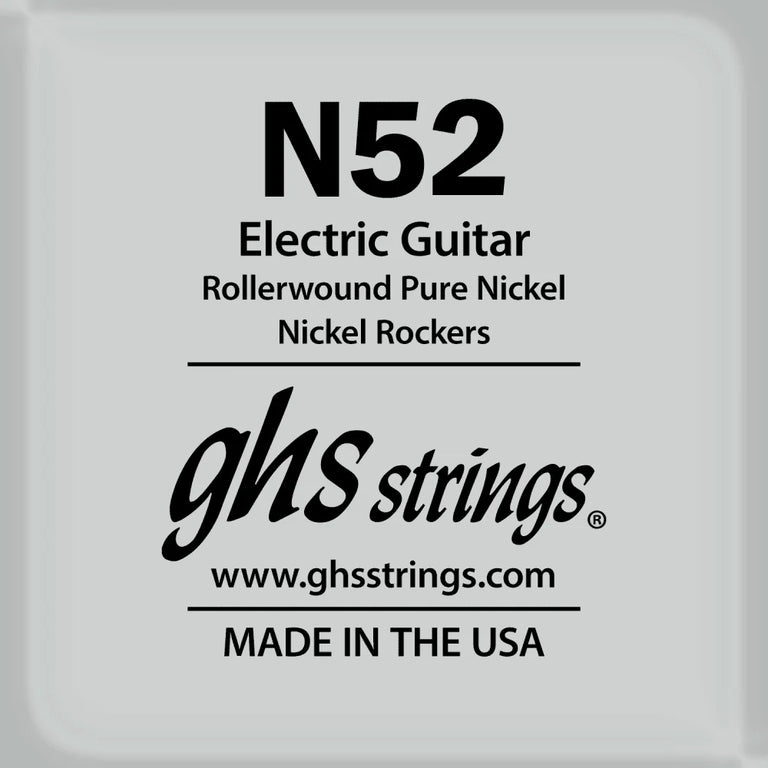 GHS Rollerwound Pure Nickel .052 Electric Guitar Single String