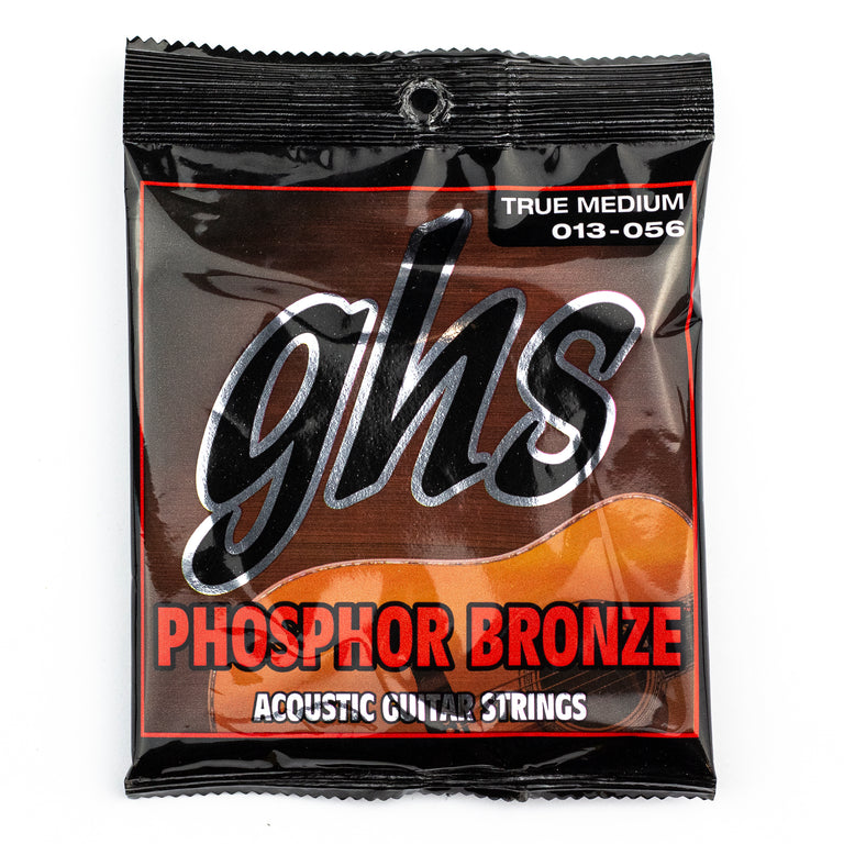 GHS Phosphor Bronze 13-56 Acoustic Guitar Strings, True Medium