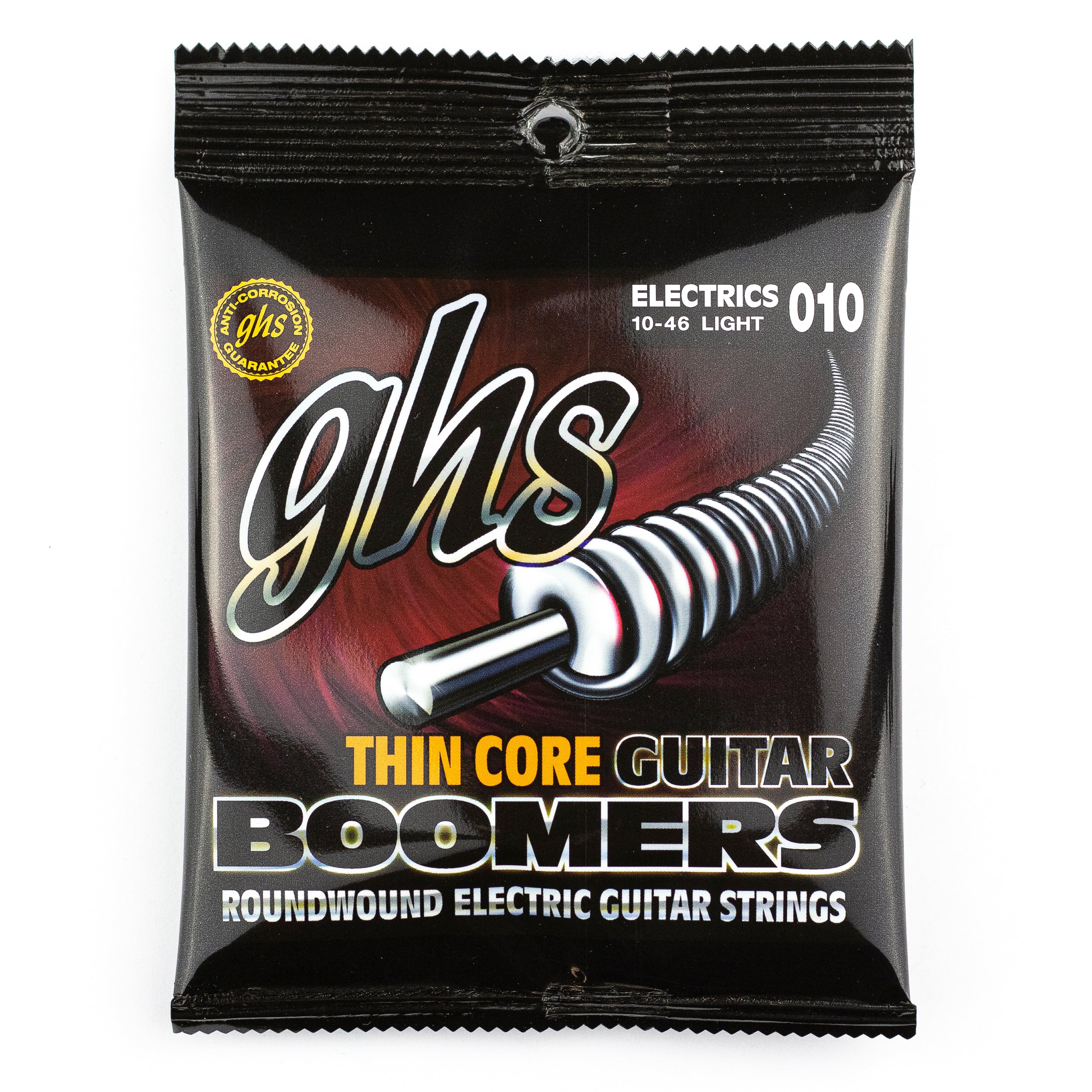 GHS Thin Core Boomers Nickel-Plated Steel 10-46 Electric Guitar Strings, Light