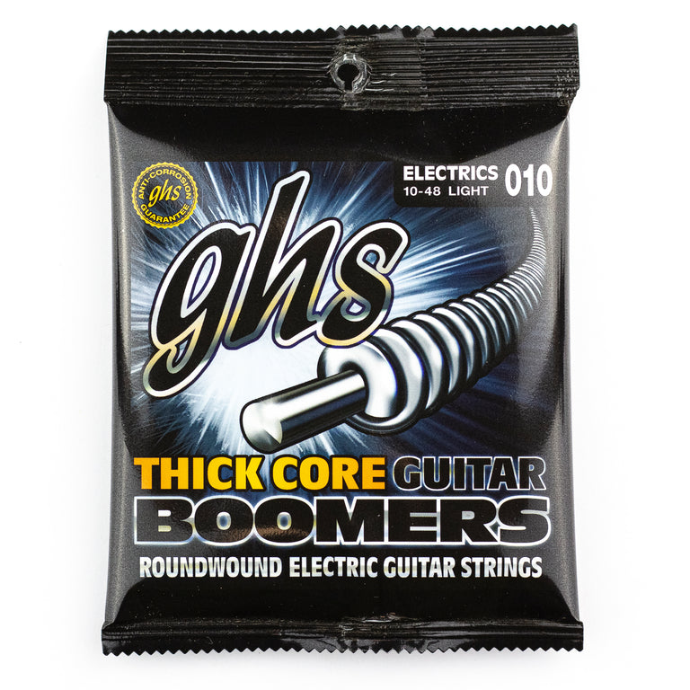 GHS Thick Core Boomers Nickel-Plated Steel 10-48 Electric Guitar Strings, Light