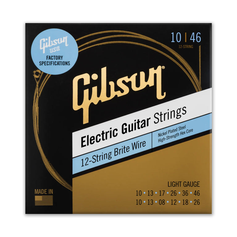 Gibson Brite Wire 12-String 10-46 Electric Guitar Strings