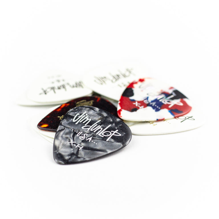 Jim Dunlop Celluloid Guitar Plectrums, Extra Heavy, 12-Pack