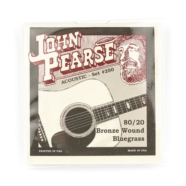 John Pearse 80/20 Bronze 12-56 Acoustic Guitar Strings, Bluegrass