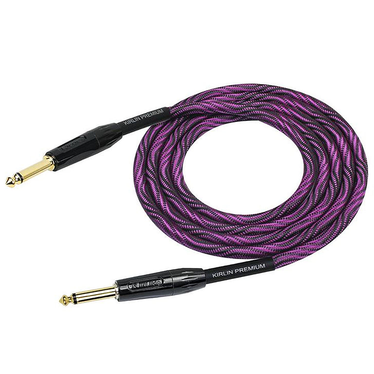 Kirlin Premium Purple Wave Fabric 10' (3m) Guitar Cable, Straight-Straight