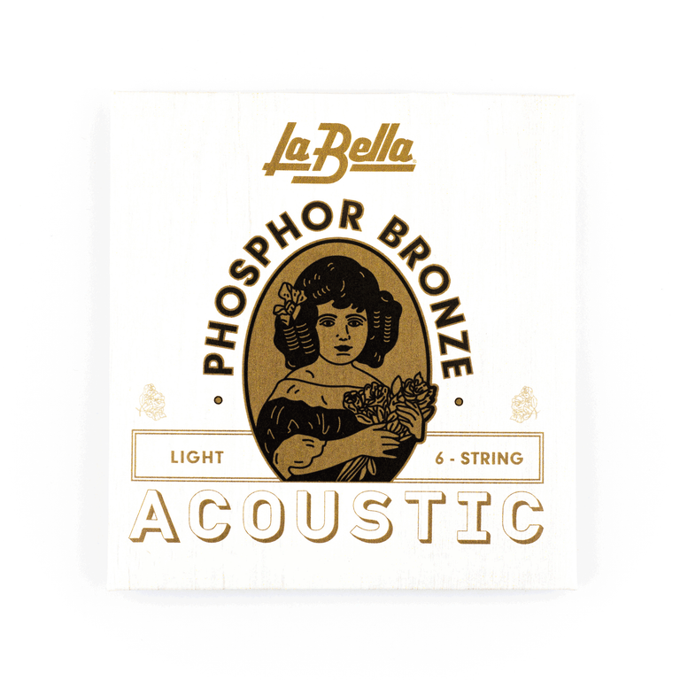 La Bella Phosphor Bronze 11-52 Acoustic Guitar Strings, Custom Light [7GPCL]
